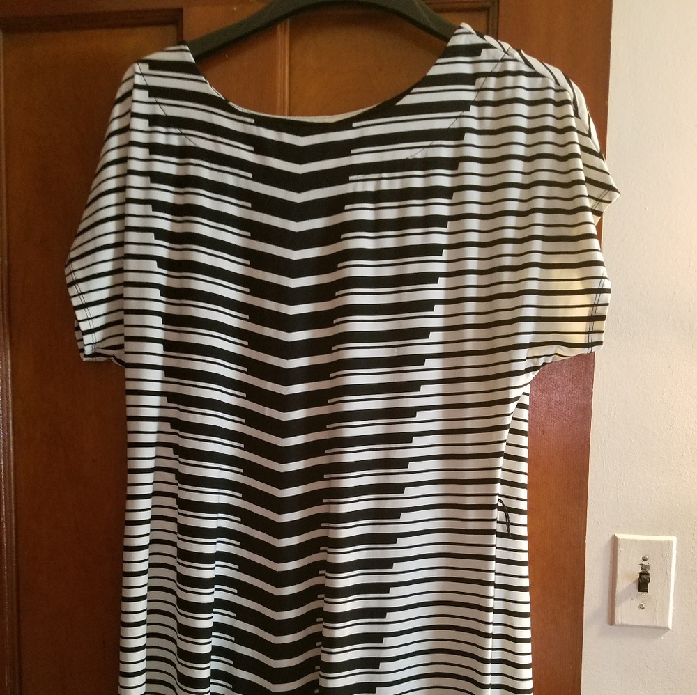 apt 9 dress black and white dress
